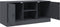 vidaXL - Tv-meubel - 99x39x44 - cm - staal - antracietkleurig