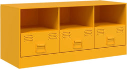 vidaXL - Tv-meubel - 99x39x44 - cm - staal - mosterdgeel