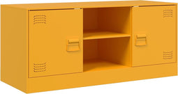 vidaXL - Tv-meubel - 99x39x44 - cm - staal - mosterdgeel