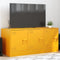 vidaXL - Tv-meubel - 99x39x44 - cm - staal - mosterdgeel