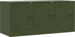 vidaXL - Tv-meubel - 99x39x44 - cm - staal - olijfgroen