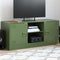 vidaXL - Tv-meubel - 99x39x44 - cm - staal - olijfgroen