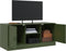 vidaXL - Tv-meubel - 99x39x44 - cm - staal - olijfgroen