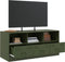 vidaXL - Tv-meubel - 99x39x44 - cm - staal - olijfgroen