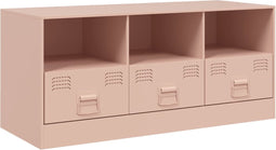 vidaXL - Tv-meubel - 99x39x44 - cm - staal - roze