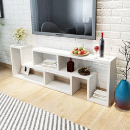 vidaXL - Tv-meubel - dubbel - L-vormig - wit