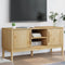 vidaXL - Tv-meubel - FLORO - 114x43x55 - cm - massief - grenenhout - wasbruin