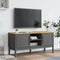 vidaXL - Tv-meubel - FLORO - 114x43x55 - cm - massief - grenenhout - grijs