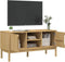 vidaXL - Tv-meubel - FLORO - 114x43x55 - cm - massief - grenenhout - wasbruin