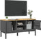vidaXL - Tv-meubel - FLORO - 114x43x55 - cm - massief - grenenhout - grijs