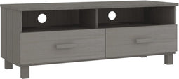 vidaXL - Tv-meubel - HAMAR - 106x40x40 - cm - massief - grenenhout - lichtgrijs