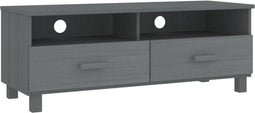 vidaXL - Tv-meubel - HAMAR - 106x40x40 - cm - massief - grenenhout - donkergrijs
