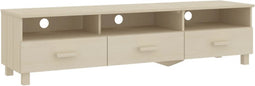 vidaXL - Tv-meubel - HAMAR - 158x40x40 - cm - massief - grenenhout - honingbruin