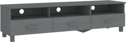 vidaXL - Tv-meubel - HAMAR - 158x40x40 - cm - massief - grenenhout - donkergrijs