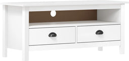 vidaXL - Tv-meubel - Hill - 110x40x47 - cm - massief - grenenhout - wit
