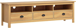 vidaXL - Tv-meubel - Hill - 158x40x47 - cm - grenenhout - honingbruin