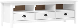 vidaXL - Tv-meubel - Hill - 158x40x47 - cm - massief - grenenhout - wit