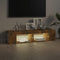vidaXL - Tv-meubel - LED-verlichting - 135x39x30 - cm - gerookt - eikenkleurig