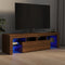 vidaXL - Tv-meubel - LED-verlichting - 140x36,5x40 - cm - bruin - eikenkleur