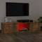 vidaXL - Tv-meubel - LED-verlichting - 140x40x35,5 - cm - gerookt - eikenkleurig