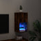 vidaXL - Tv-meubel - LED-verlichting - 30,5x30x60 - cm - gerookt - eikenkleurig