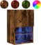 vidaXL - Tv-meubel - LED-verlichting - 40,5x30x60 - cm - gerookt - eikenkleurig