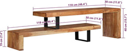 vidaXL - Tv-meubel - massief - acaciahout