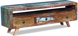 vidaXL - Tv-meubel - met - 3 - lades - massief - gerecycled - hout
