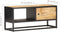 vidaXL - Tv-meubel - met - bewerkte - deur - 90x30x40 - cm - ruw - mangohout