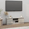vidaXL - Tv-meubel - met - deur - 102x30x36 - cm - betongrijs