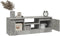 vidaXL - Tv-meubel - met - deur - 102x30x36 - cm - betongrijs