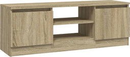 vidaXL - Tv-meubel - met - deur - 102x30x36 - cm - sonoma - eikenkleurig