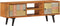 vidaXL - Tv-meubel - met - deuren - 112x30x40 - cm - massief - acaciahout - en - metaal