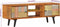 vidaXL - Tv-meubel - met - deuren - 112x30x40 - cm - massief - acaciahout - en - metaal