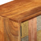 vidaXL - Tv-meubel - met - deuren - 112x30x40 - cm - massief - acaciahout - en - metaal