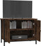 vidaXL - Tv-meubel - met - deuren - 60x35x45 - cm - bewerkt - hout - bruin - eiken