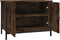 vidaXL - Tv-meubel - met - deuren - 60x35x45 - cm - bewerkt - hout - gerookt - eiken