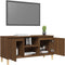 vidaXL - Tv-meubel - met - houten - poten - 103,5x35x50 - cm - bruin - eikenkleur