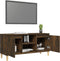 vidaXL - Tv-meubel - met - houten - poten - 103,5x35x50 - cm - gerookt - eikenkleurig