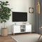 vidaXL - Tv-meubel - met - houten - poten - 103,5x35x50 - cm - hoogglans - wit