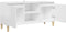 vidaXL - Tv-meubel - met - houten - poten - 103,5x35x50 - cm - hoogglans - wit