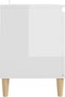 vidaXL - Tv-meubel - met - houten - poten - 103,5x35x50 - cm - hoogglans - wit