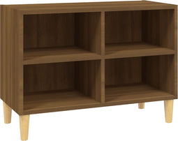 vidaXL - Tv-meubel - met - houten - poten - 69,5x30x50 - cm - bruin - eikenkleur