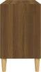 vidaXL - Tv-meubel - met - houten - poten - 69,5x30x50 - cm - bruin - eikenkleur