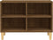 vidaXL - Tv-meubel - met - houten - poten - 69,5x30x50 - cm - bruin - eikenkleur