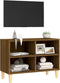 vidaXL - Tv-meubel - met - houten - poten - 69,5x30x50 - cm - bruin - eikenkleur