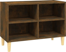 vidaXL - Tv-meubel - met - houten - poten - 69,5x30x50 - cm - gerookt - eikenkleurig