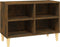 vidaXL - Tv-meubel - met - houten - poten - 69,5x30x50 - cm - gerookt - eikenkleurig