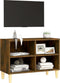 vidaXL - Tv-meubel - met - houten - poten - 69,5x30x50 - cm - gerookt - eikenkleurig