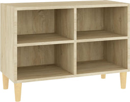 vidaXL - Tv-meubel - met - houten - poten - 69,5x30x50 - cm - sonoma - eikenkleurig